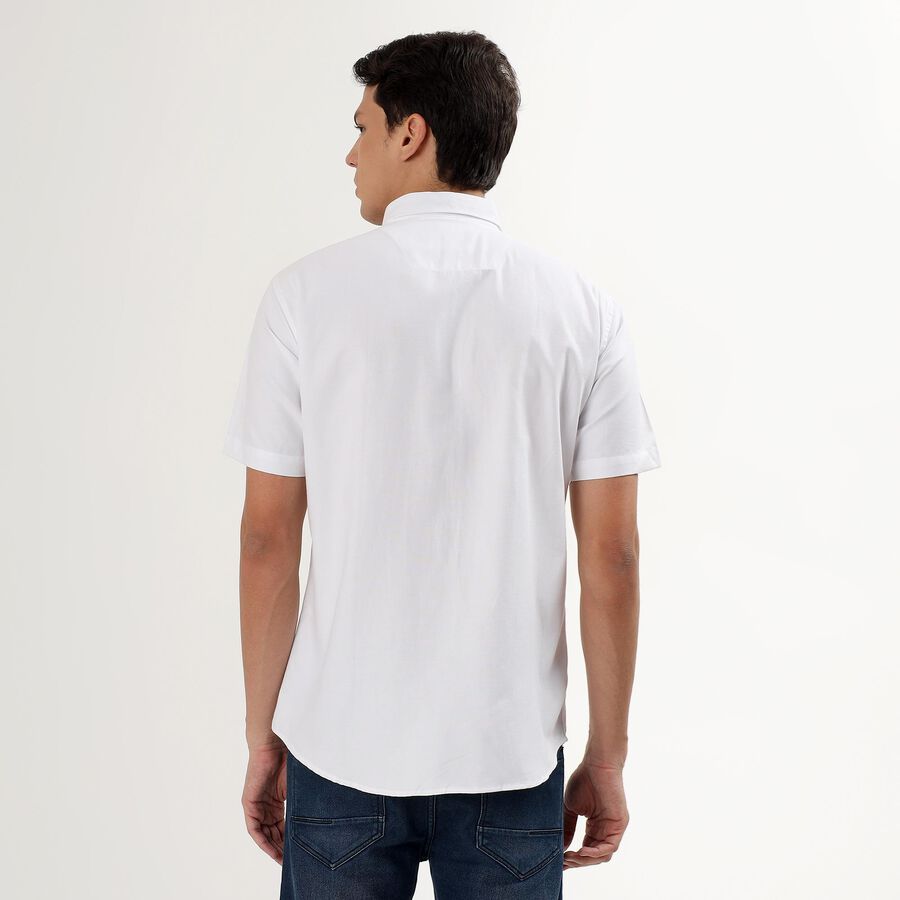 Men's Regular Collar Casual Shirt, White, large image number null