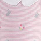 Infants Soft Baby Pink Cotton Peter Pan Collar Casual T-Shirt, Pink, small image number null