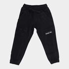 Boys' Black Jogger Fit Cargo Jeans, काला, small