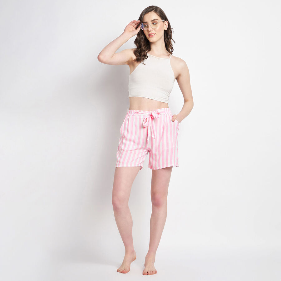 Stripes Shorts, गुलाबी, large image number null