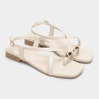 Women's Soft Beige Buckle Strap Open-Toe Sandals, गहरा पीला, small image number null