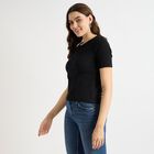 Ladies' Round Neck T-Shirt, Black, small image number null