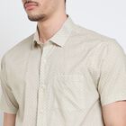 Men's 100% Cotton Casual Shirt , Beige, small image number null