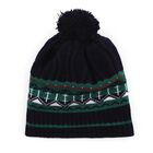 Boys' Dark Navy Blue Knitted Pom-Pom Winter Cap, Navy Blue, small image number null