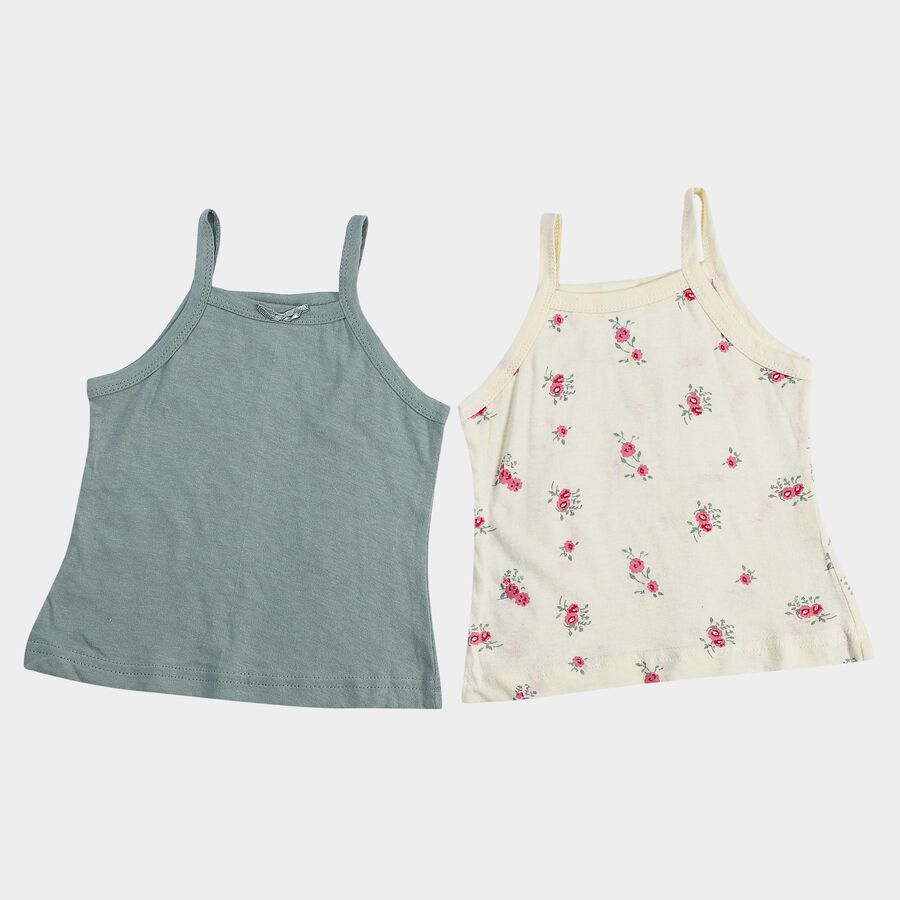 Girls Light Green Cotton Vest, हल्का हरा, large