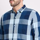 Men's 100% Cotton Casual Shirt, Navy Blue, small image number null