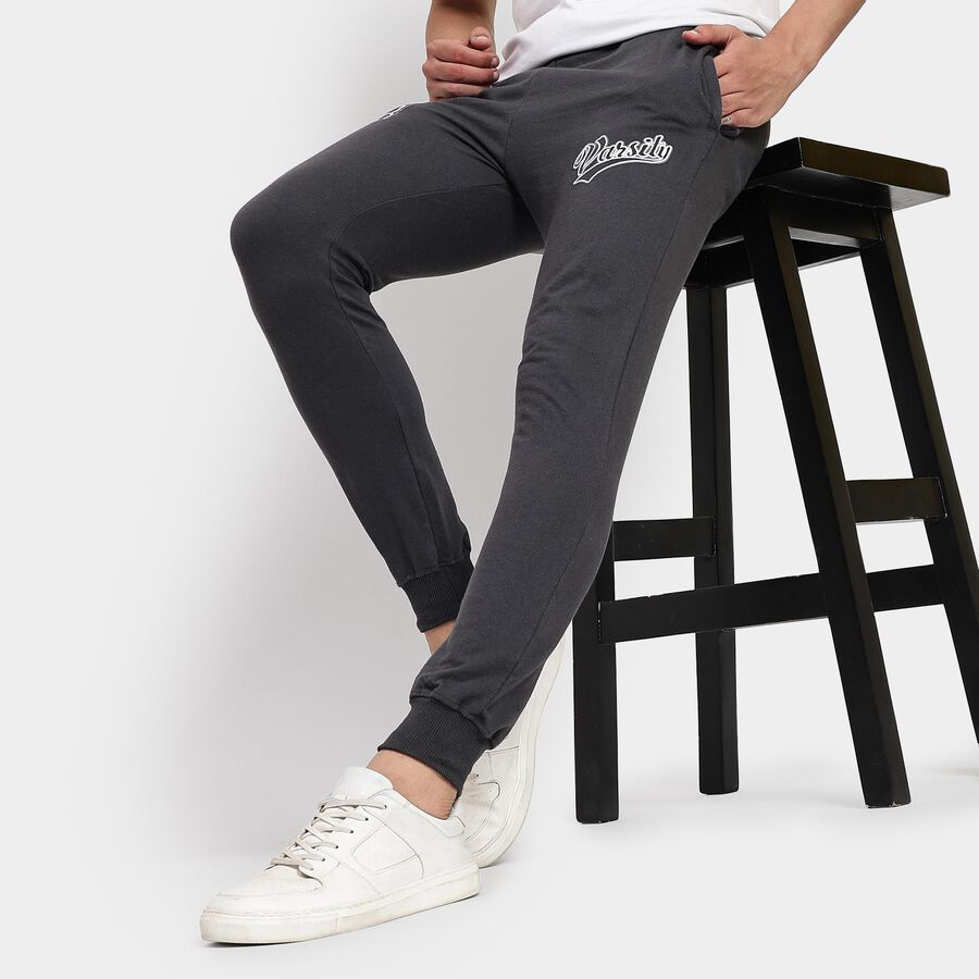 Men's Track Pants, गहरा ग्रे, large image number null