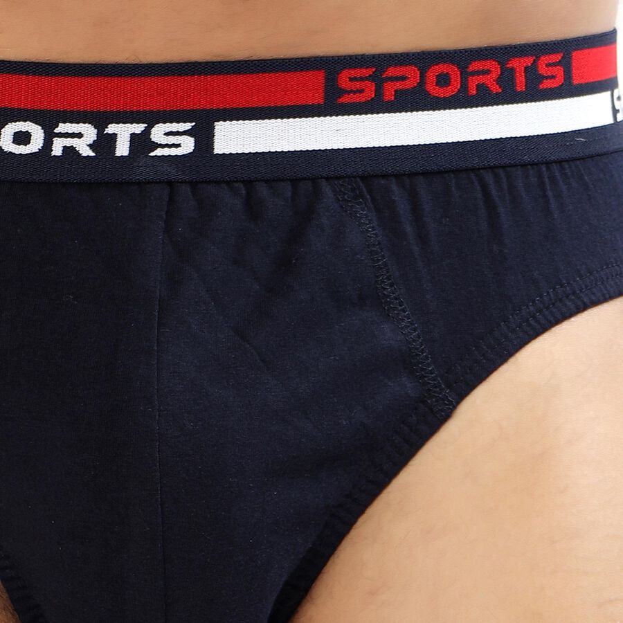 Men's Deep Navy V-Cut Briefs, Navy Blue, large image number null