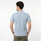 Men's Light Blue Cotton Round Neck Regular T-Shirt, Light Blue, small