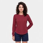 Women's Purple Round Neck Regular Top, Purple, small