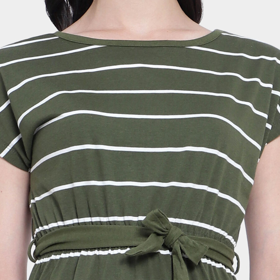 Stripes Dress, Olive, large image number null