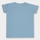 Girls Light Powder Blue Cotton Round Neck Casual T-Shirt, हल्का नीला, small image number null