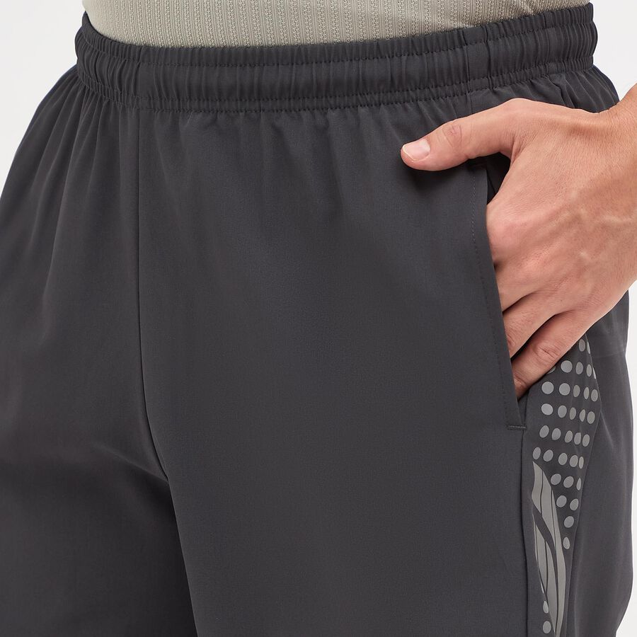 Men's Grey Regular Fit Placement Printed Bermuda Shorts, Dark Grey, large image number null