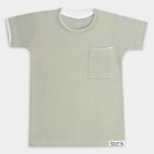 Boys' 100% Cotton Half Sleeves T-Shirt, हल्का हरा, small