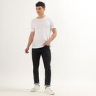 Men's Washed Black Skinny Fit Five-Pocket Jeans, Black, small image number null