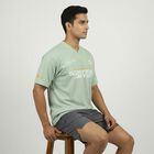 Men's Aqua Athleisure T-Shirt, एक्वा, small
