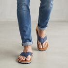 Men's Tan Flip-Flop Slippers, टैन, small