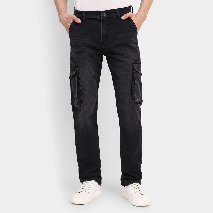 Men's Slim Fit Jeans , Black, large image number null