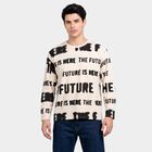 Men's Beige Crew Neck Regular T-Shirt, गहरा पीला, small