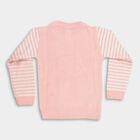 Girls Light Pink Crew Neck Casual Pullover, Light Pink, small image number null