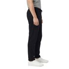 Men's Black Tapered Fit Zippered Track Pants, काला, small