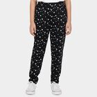 Girls' Navy Blue Straight-Fit Star Printed Cotton Blend Pyjama, नेवी ब्लू, small