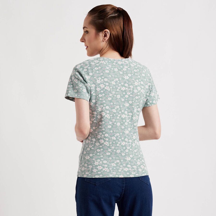 Round Neck T-Shirt, Light Green, large image number null