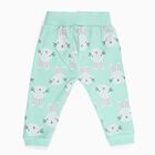 Boys' Mint Green Bunny Printed Cotton Blend Pyjama, Light Green, small image number null