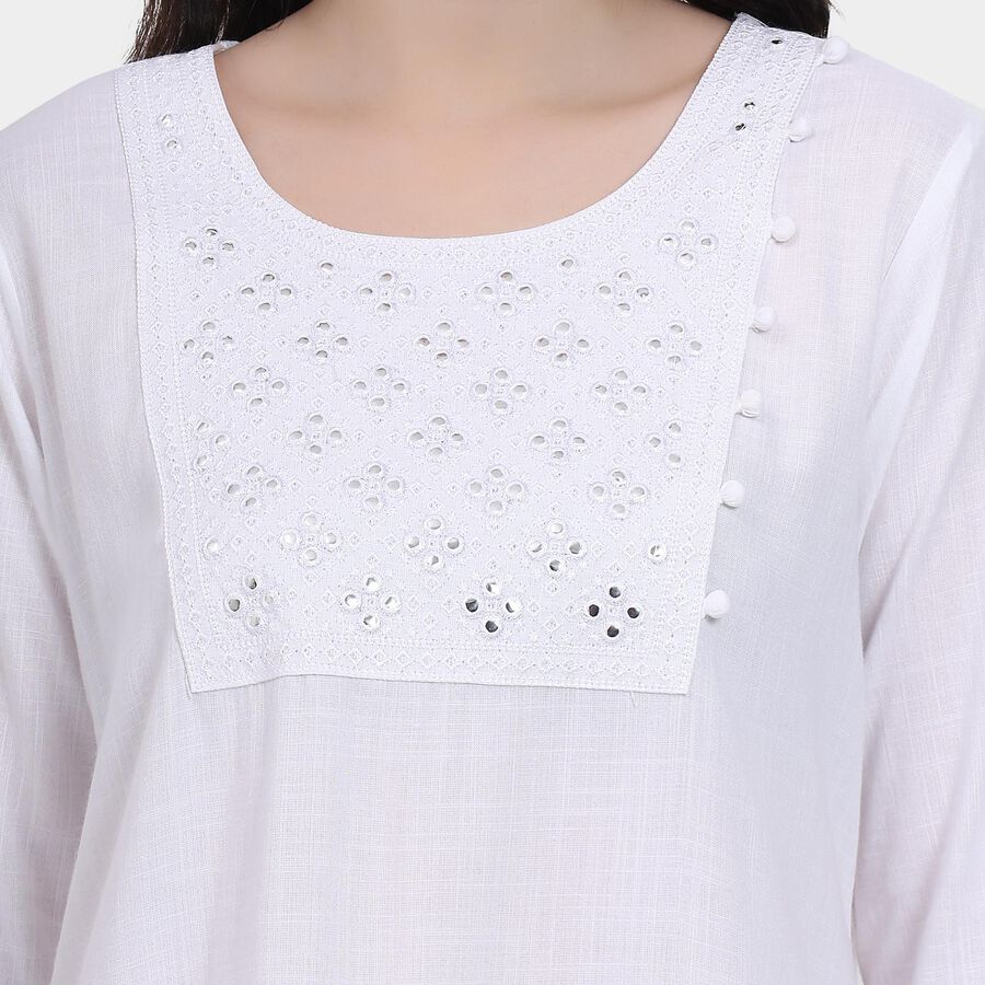 Ladies' Kurta , Off White, large image number null