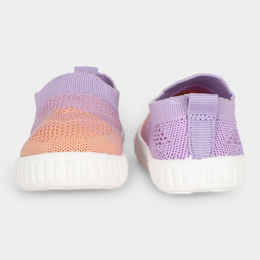 Girls' Lavender Slip-On Sneakers, Lilac, large