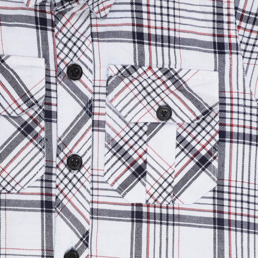 Boys' 100% Cotton Casual Shirt , सफ़ेद, large image number null