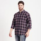 Cotton Checks Casual Shirt, Navy Blue, small image number null