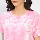 Ladies' 100% Cotton Round Neck T-Shirt, गुलाबी, small