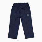 Girls' Navy Blue High Waist Paperbag Cropped Jeans, गहरा नीला, small image number null