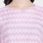 All Over Print Short Sleeves Kurti, Lilac, small image number null