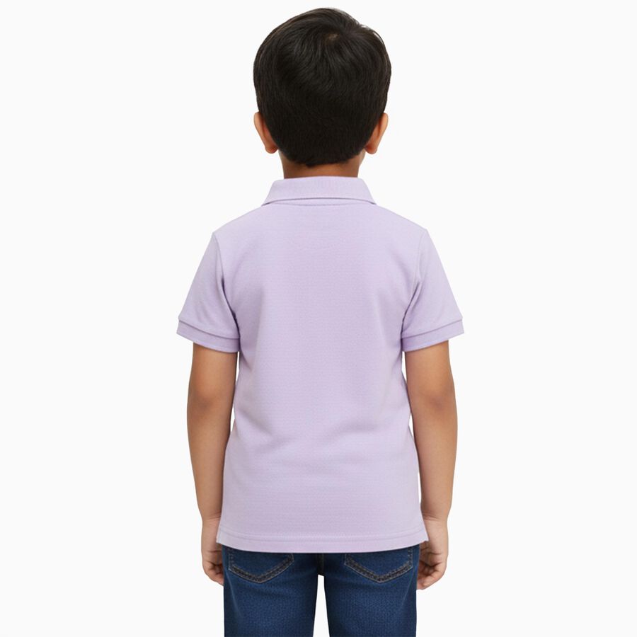 Boys' Half Sleeves T-Shirt, लाइलेक, large image number null