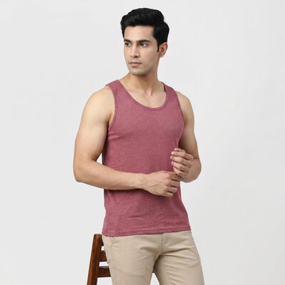 Men's Pink Round Neck Muscle Gym T-Shirt