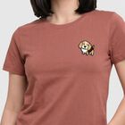 Women's Pink Round Neck Regular T-Shirt, गुलाबी, small