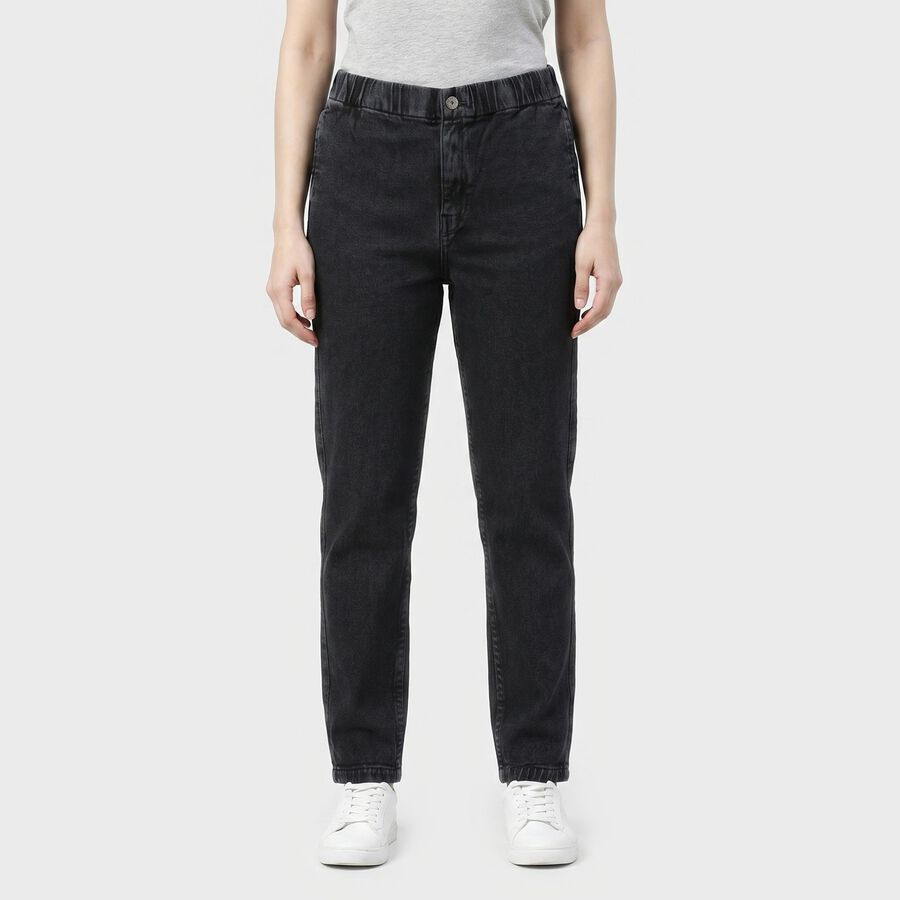 Women's Grey Regular Fit Classic Jeans, Dark Grey, large