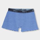 Boys' Bright Royal Blue Regular Fit Striped Briefs, Mid Blue, small image number null