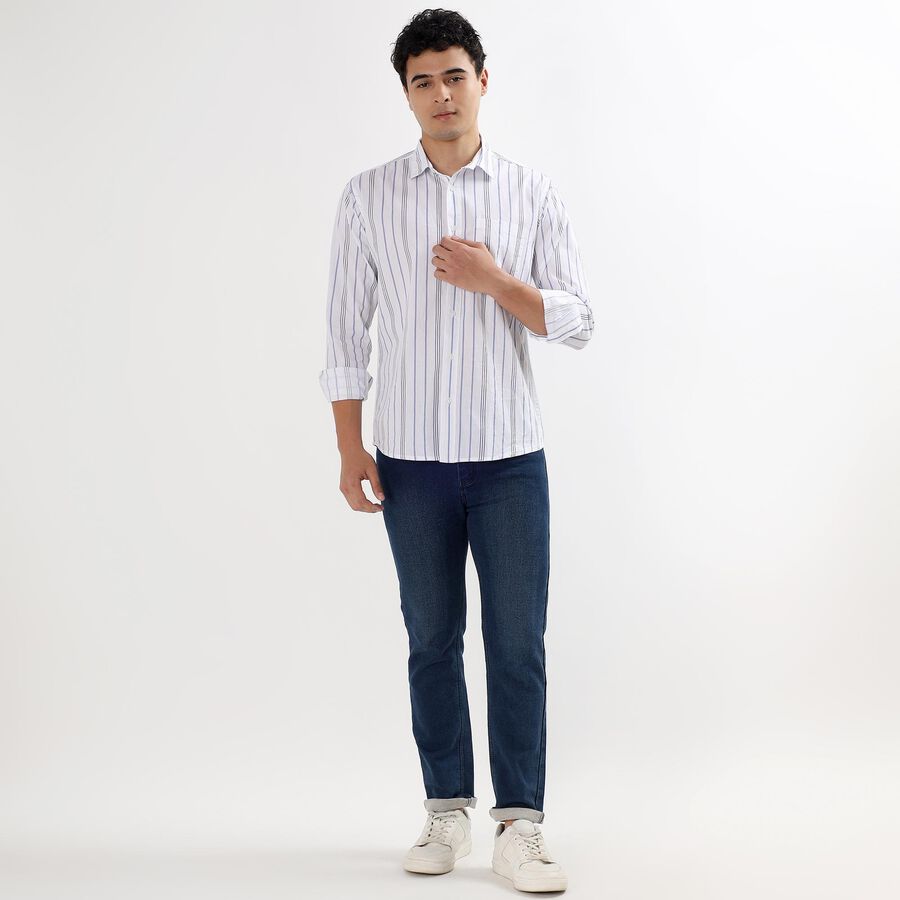 Men's 100% Cotton Casual Shirt , White, large image number null