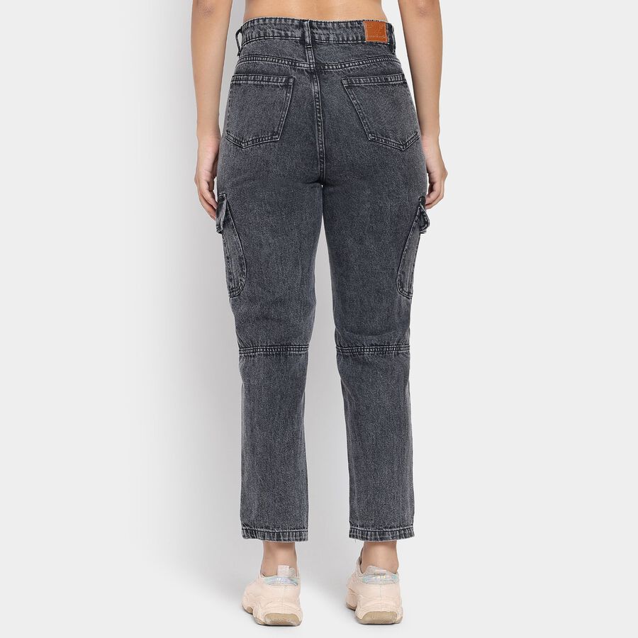 Ladies' 100% Cotton Jeans, Light Grey, large image number null