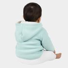 Infants' Soft Aqua Blue Hooded Knit Pullover, एक्वा, small image number null