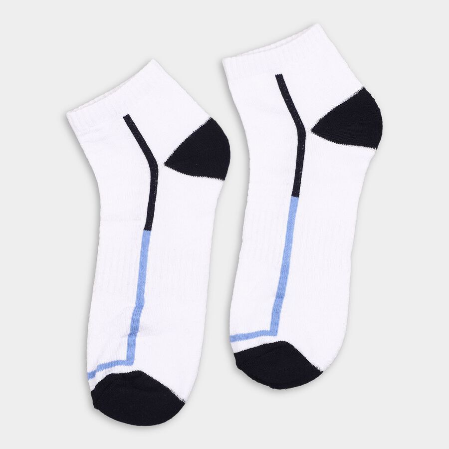 Men's Socks (Pack of 3), White, large
