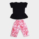 Girls' 100% Cotton Capri Set , नेवी ब्लू, small image number null