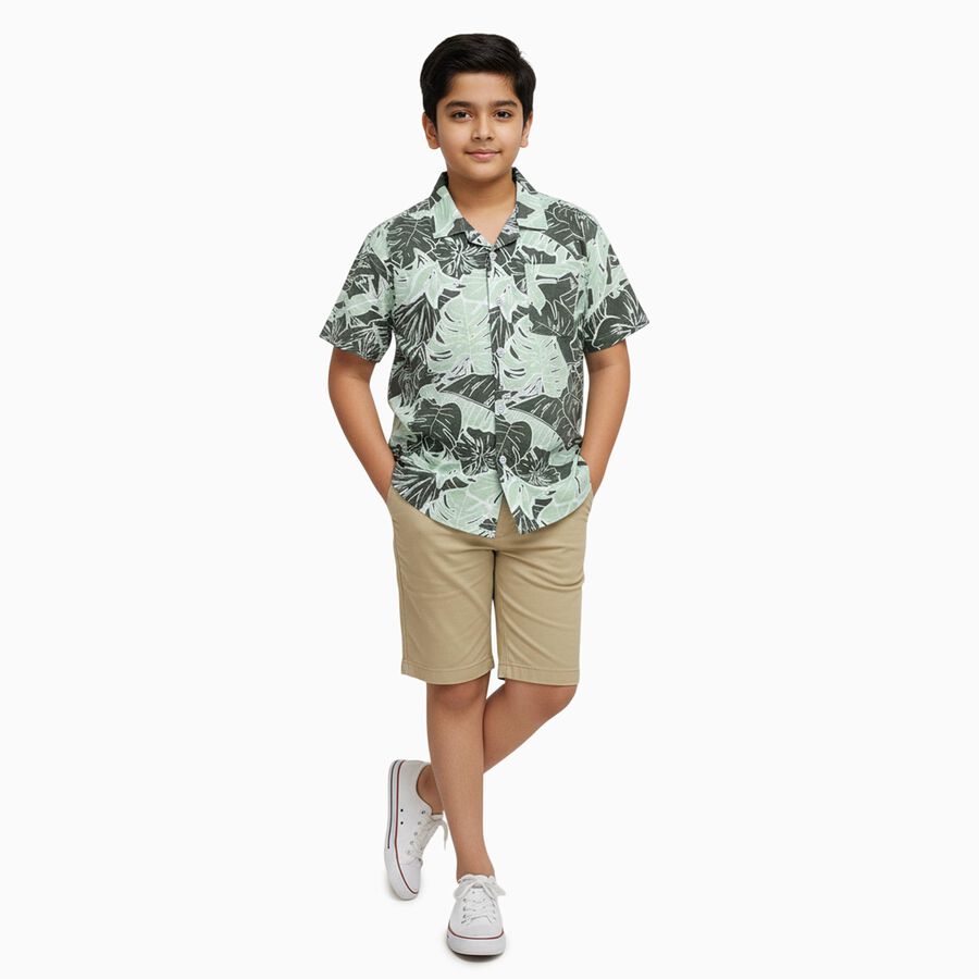 Boys' Casual Shirt, हल्का हरा, large image number null