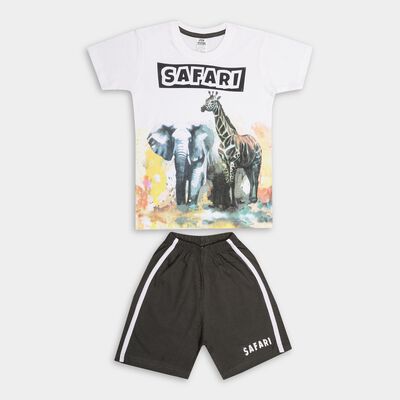 Boys' 100% Cotton Knit Baba Suit