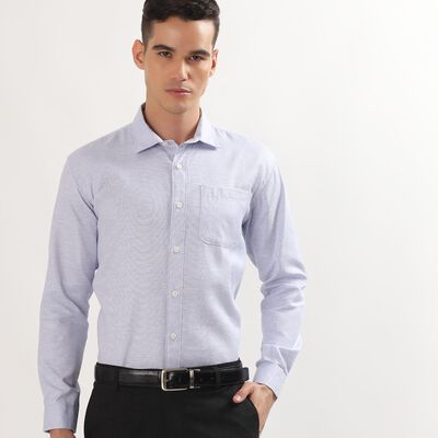Men's Light Lavender Purple Slim Fit Casual Shirt