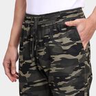 Men's Slim Fit Casual Trousers, ओलिव, small