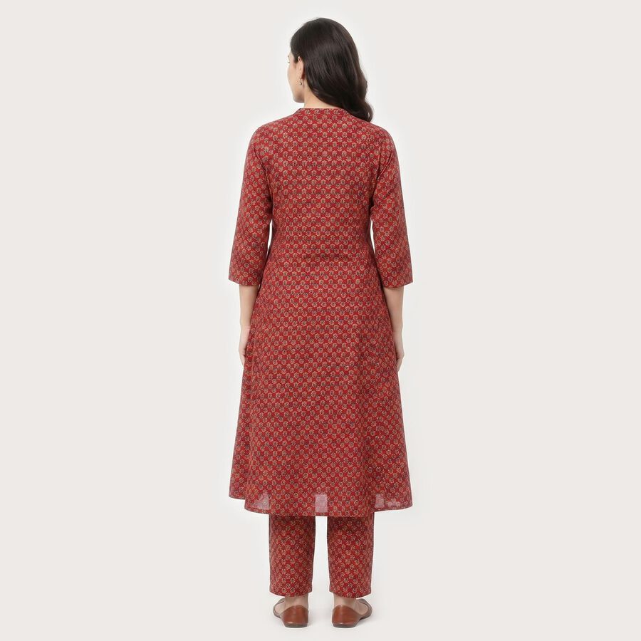 Women's Maroon Embroidered Ethnic Set, Maroon, large